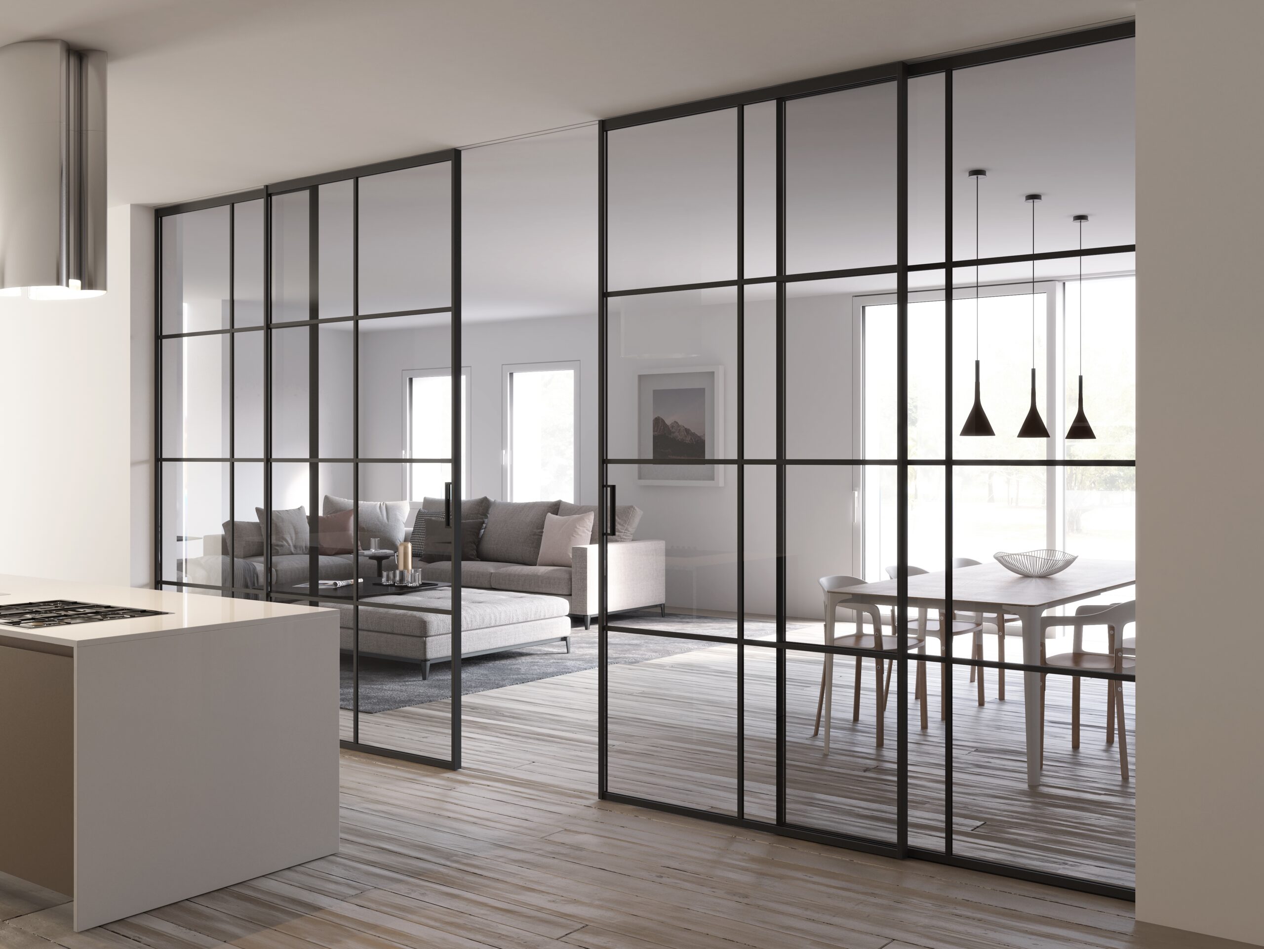 Glass Partitions for Space Zoning: Examples and Ideas
